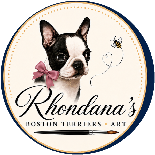 Rhondana's Boston Terriers and Art logo